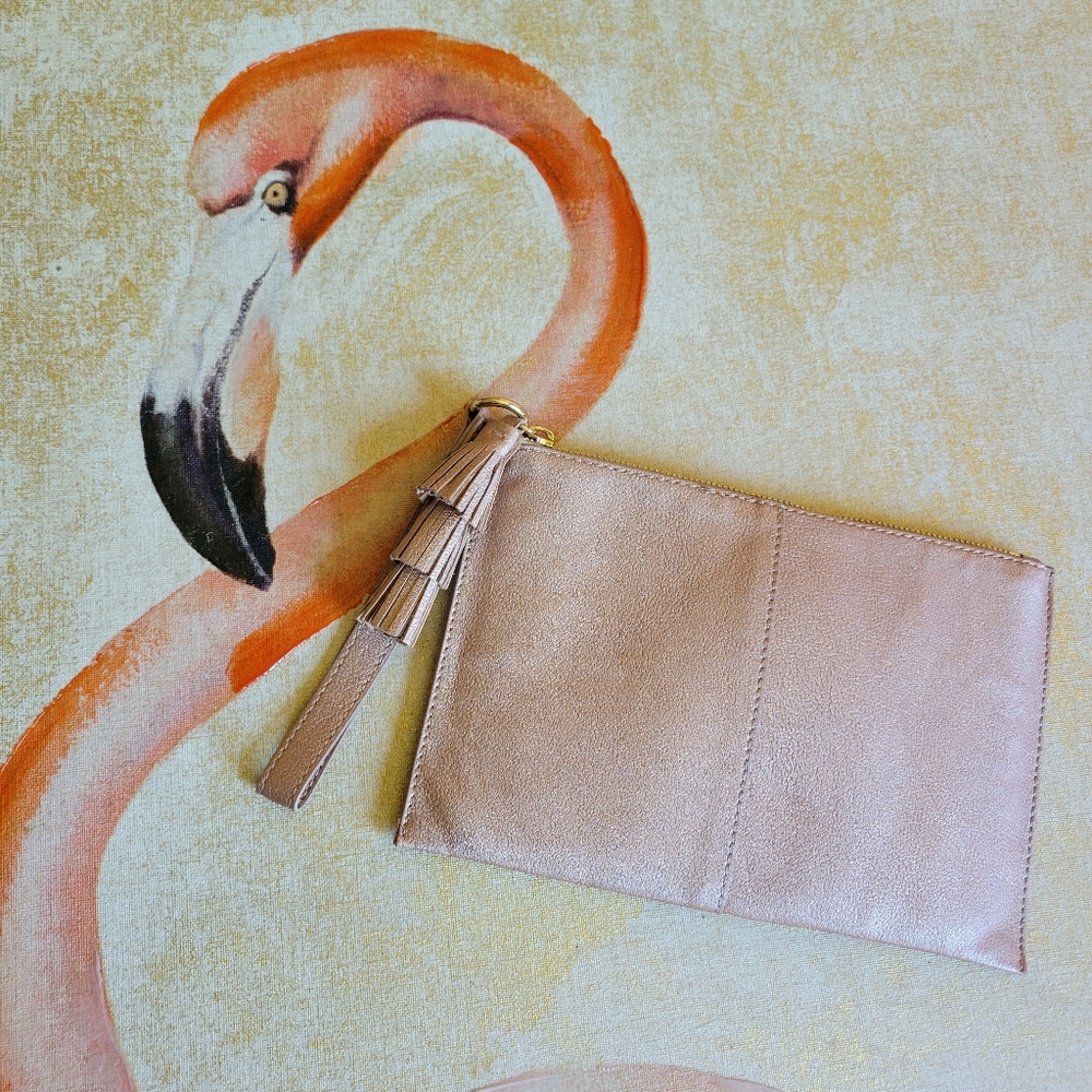 NWT INC International Concepts Clutch Ballet Pink Rose